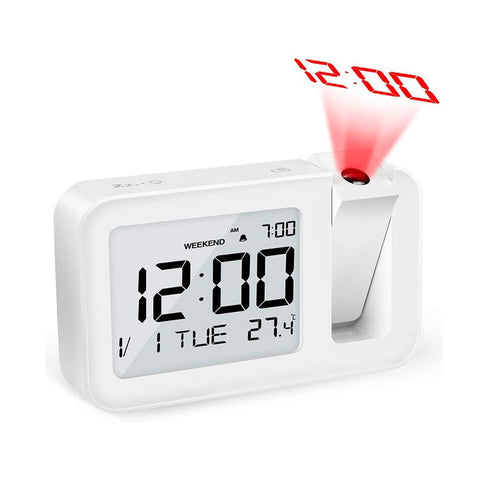 Réveil Projecteur Design Blanc-Reveilleur