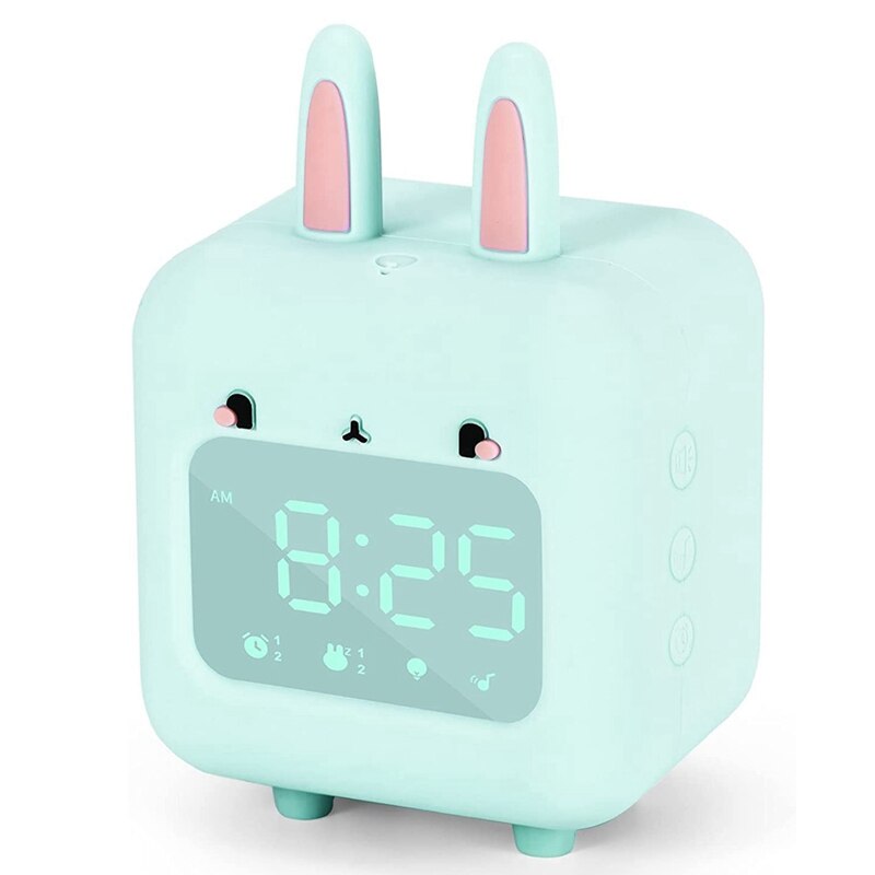 Réveil Lapin Veilleuse Apprentissage - Dimensions de 10 CM