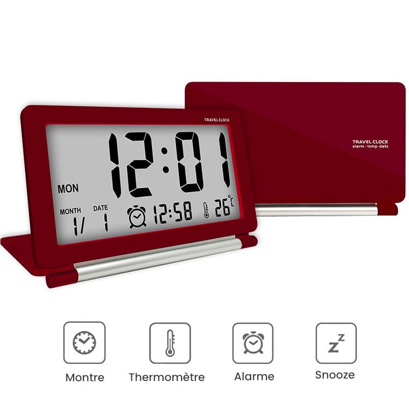 Reloj despertador de viaje plegable