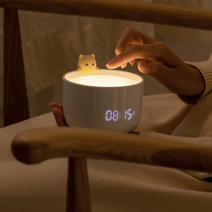 Réveil Chat Tasse Veilleuse -Cookie Cat-Reveilleur