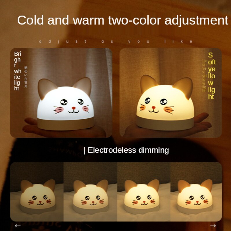 Réveil LED Enfant - Veilleuse Électronique Chat