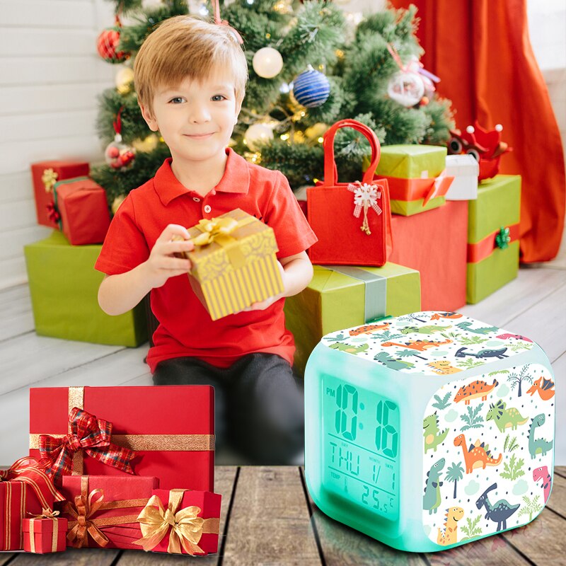 Réveil Cube Lumineux Dinosaure Délicat-Reveilleur
