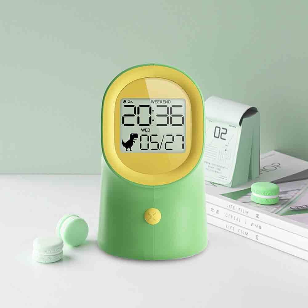 Réveil Dinosaure Vert : Une façon amusante de commencer la journée !-Reveilleur