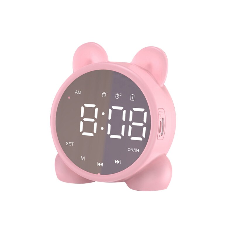 Adorable reloj despertador luminoso con forma de gato conectado