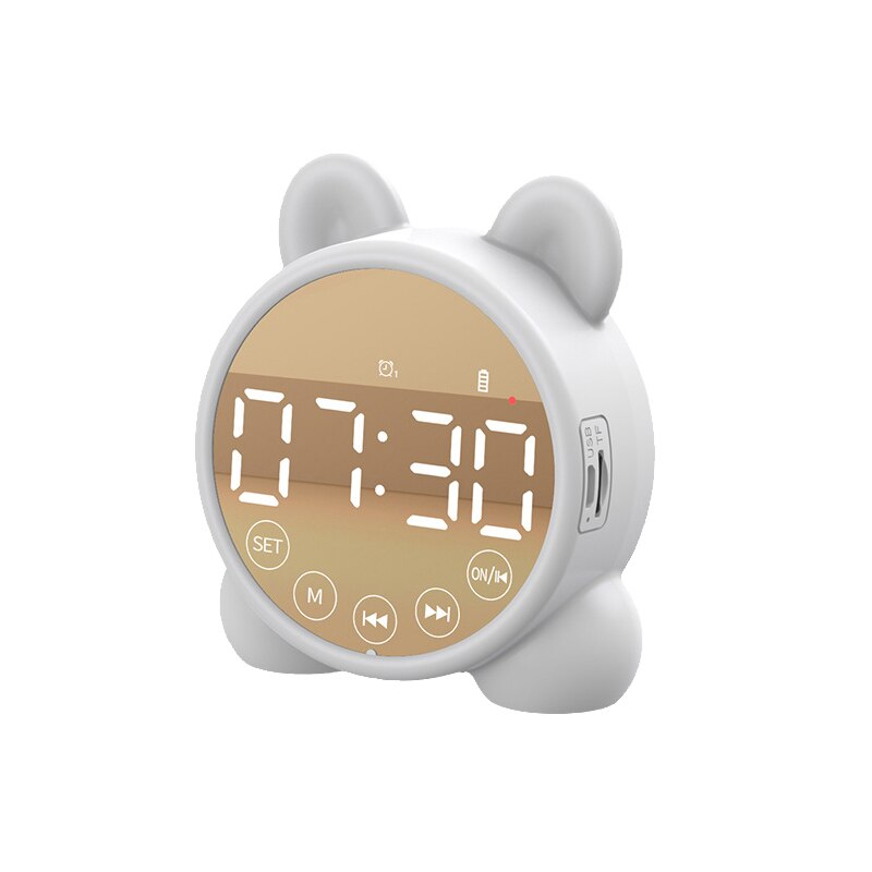 Adorable reloj despertador luminoso con forma de gato conectado