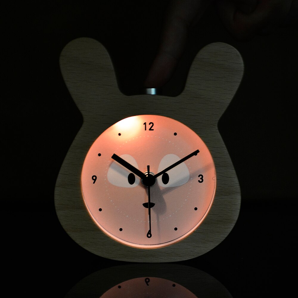 Wooden Rabbit Alarm Clock Needles Educational