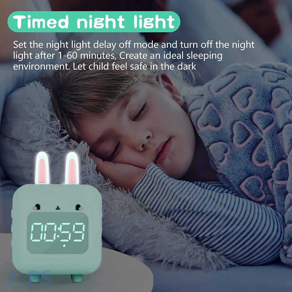Cute Rabbit Children's Alarm Clock - Dimensions of 15x10 CM