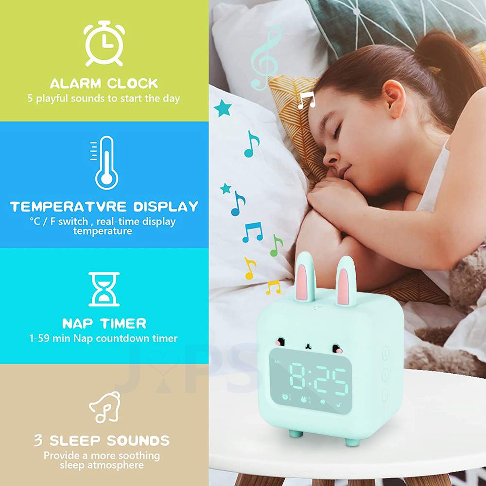 Cute Rabbit Children's Alarm Clock - Dimensions of 15x10 CM