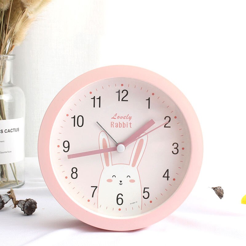 Réveil Lapin Rose Rond Apprentissage-Reveilleur
