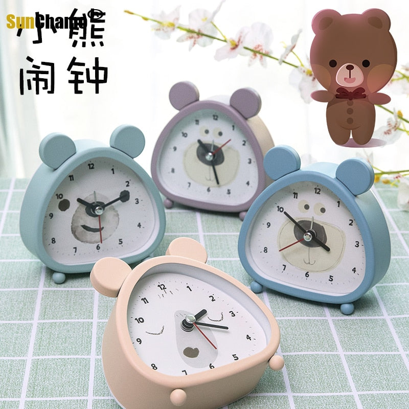 Cute Mute Rabbit Alarm Clock - Dimensions of 12x10 CM