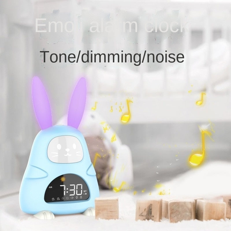 Réveil Lapin Numérique Veilleuse sept couleurs - Dimensions de 20x12 CM