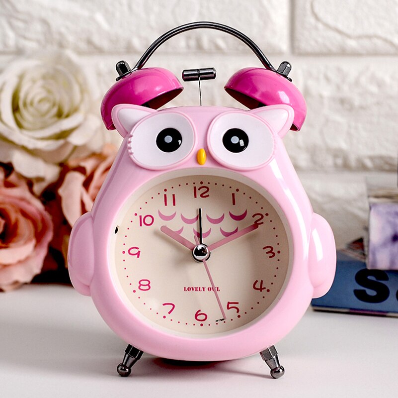 Réveil hibou rose