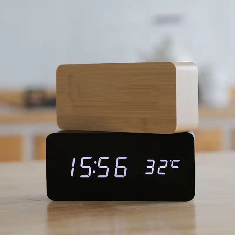 The wooden alarm clock