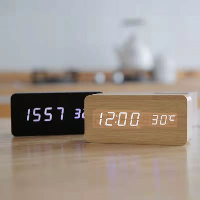 The wooden alarm clock