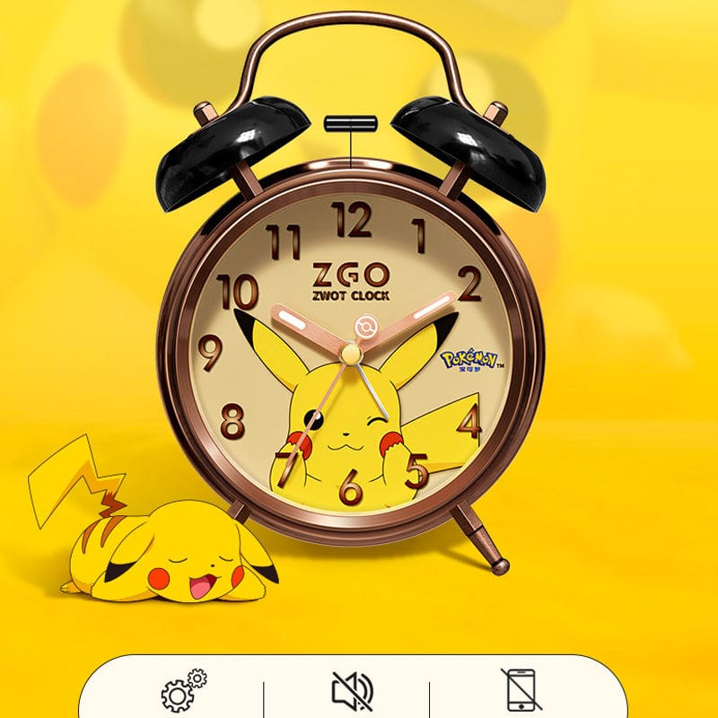 Pikachu Analog Alarm Clock