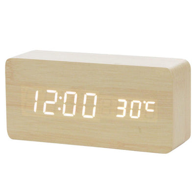 The wooden alarm clock