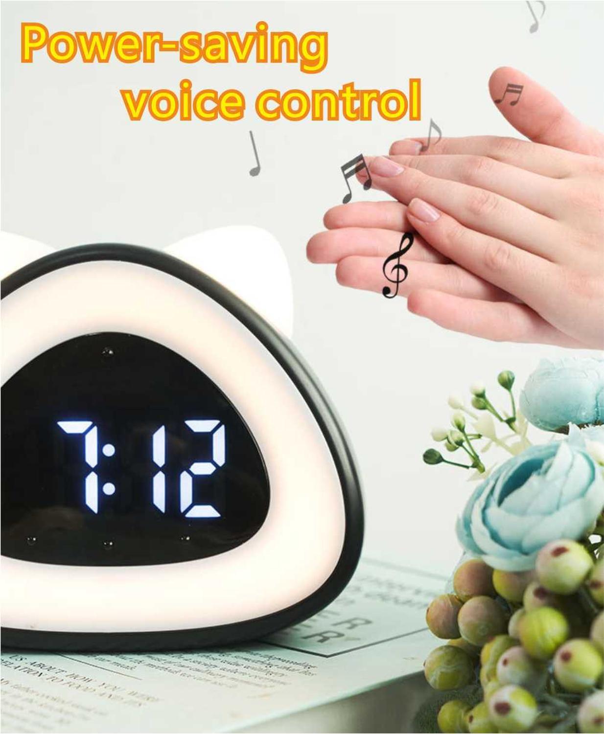 Modern Cat Alarm Clock LED USB 