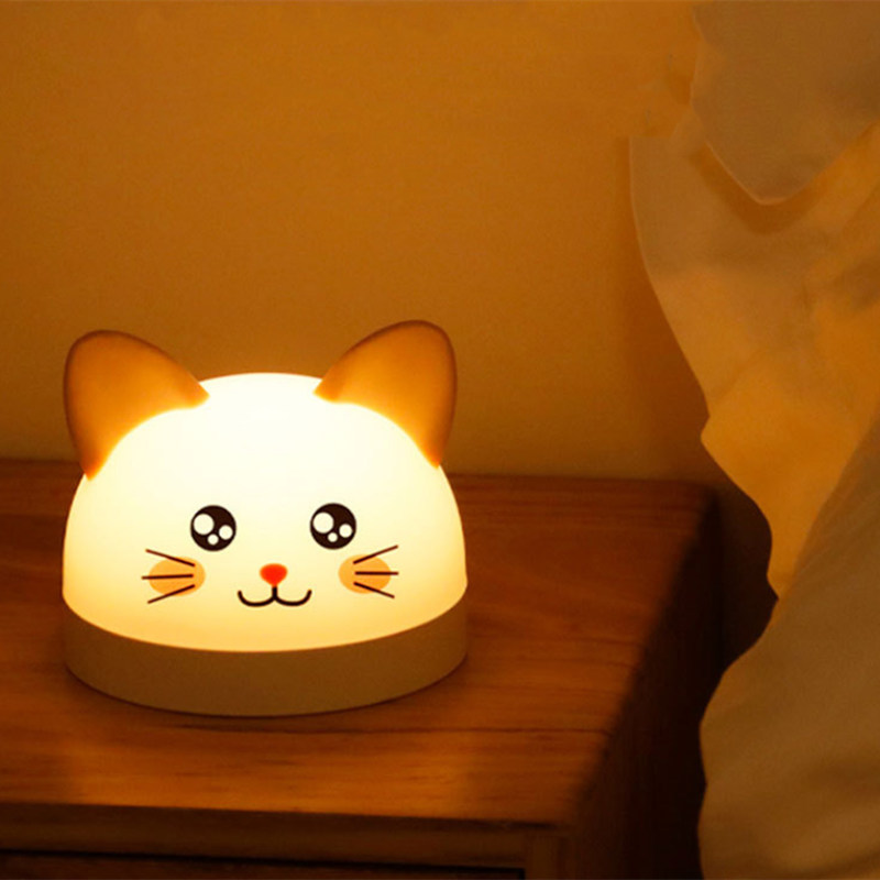 Children's LED Alarm Clock - Cat Electronic Night Light