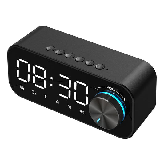 Black bluetooth alarm clock radio