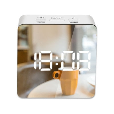 Small cube digital alarm clock