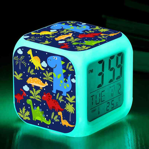 Cube Dinosaur Alarm Clock - Dimensions of 8x8 CM