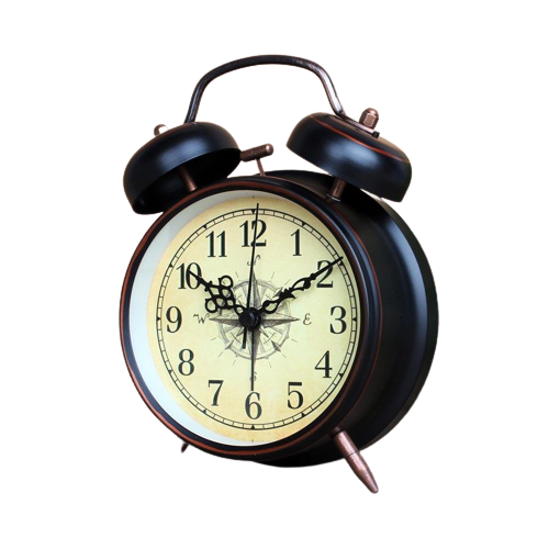 Vintage compass alarm clock