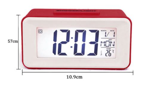 Multi color digital alarm clock