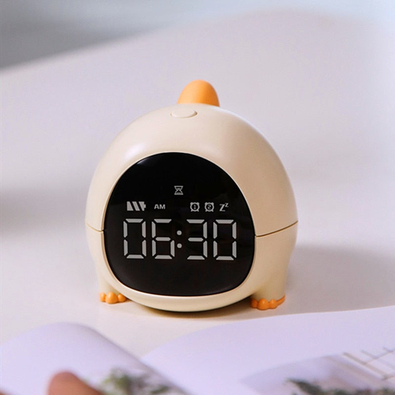 Dinosaur Alarm Clock - Digital Bedside Table Clock - Dimensions of 13x8 CM