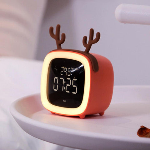 Deer Rabbit Reloj despertador digital Luz nocturna LED