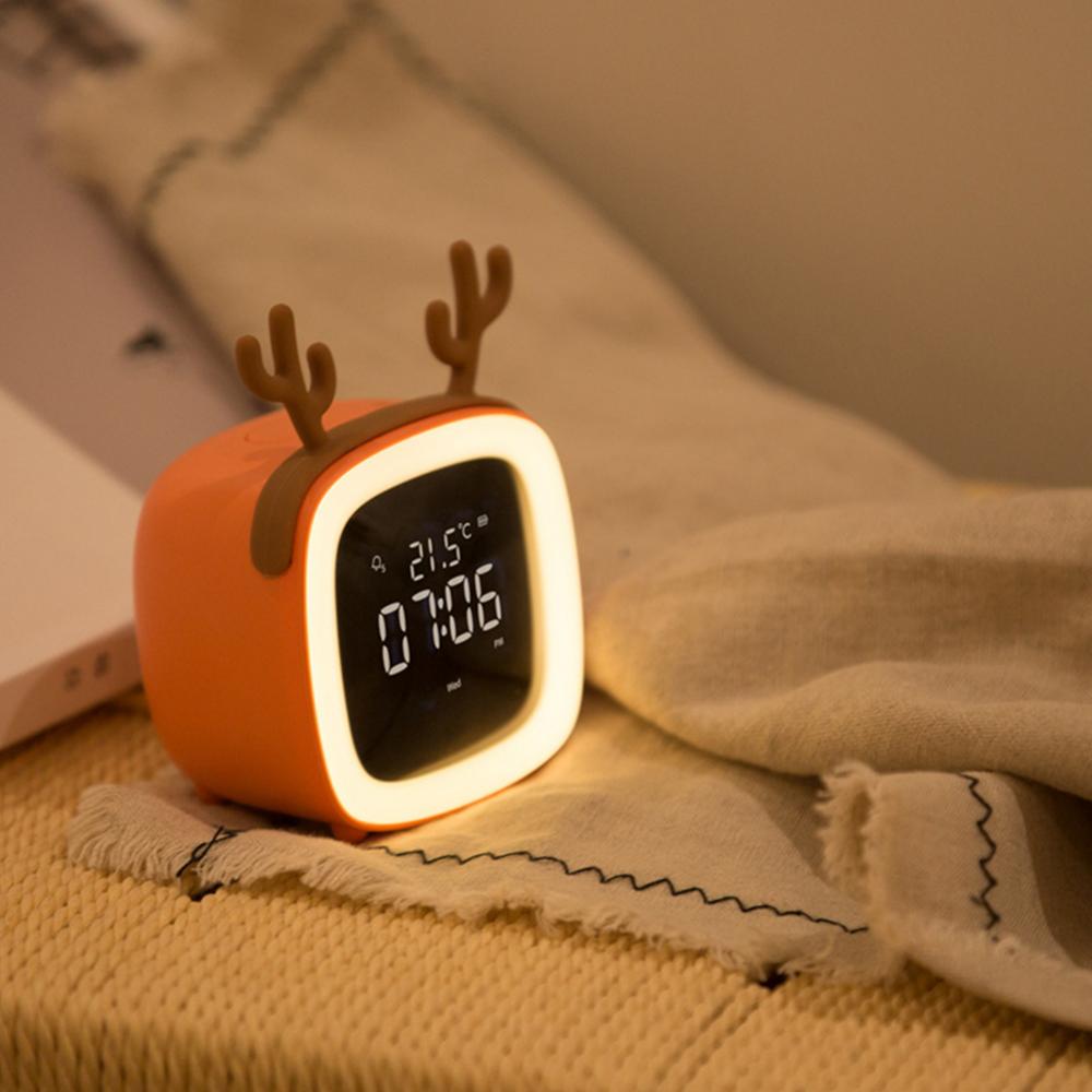 Deer Rabbit Reloj despertador digital Luz nocturna LED