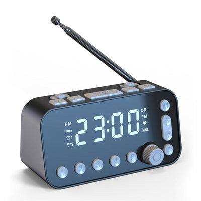 Black Alarm Clock Radio Elegant Design