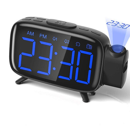 Radio Alarm Clock Projector Big Numbers