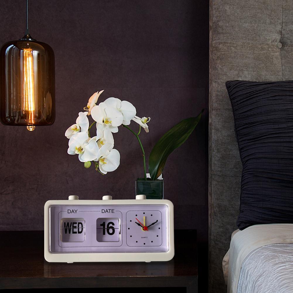Reloj Despertador Pantalla Calendario Vintage