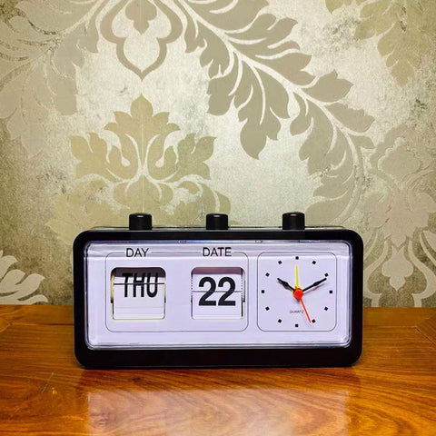 Reloj Despertador Pantalla Calendario Vintage