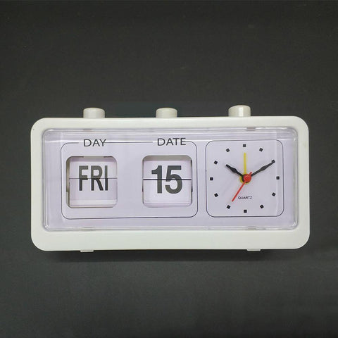 Reloj Despertador Pantalla Calendario Vintage