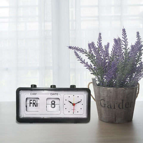Reloj Despertador Pantalla Calendario Vintage