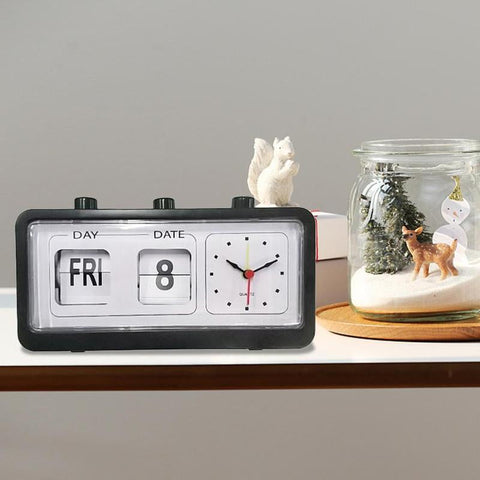 Reloj Despertador Pantalla Calendario Vintage