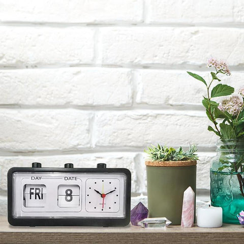Reloj Despertador Pantalla Calendario Vintage