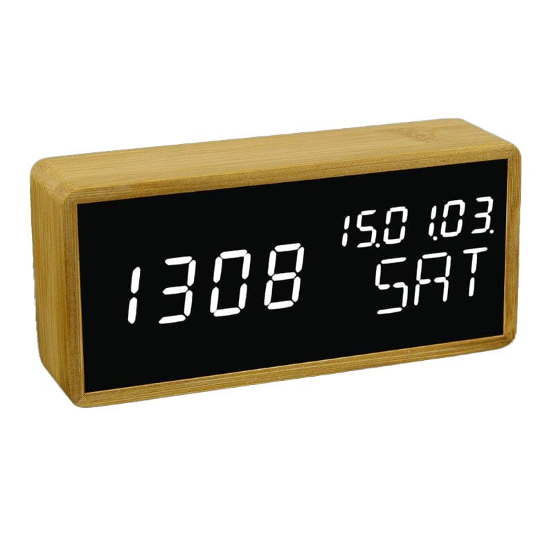 Prestige Led Design Wooden Alarm Clock