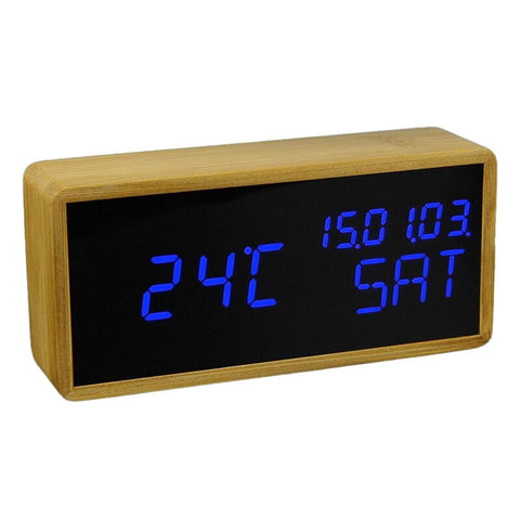 Prestige Led Design Wooden Alarm Clock