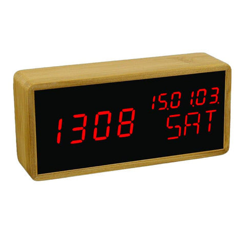 Prestige Led Design Wooden Alarm Clock