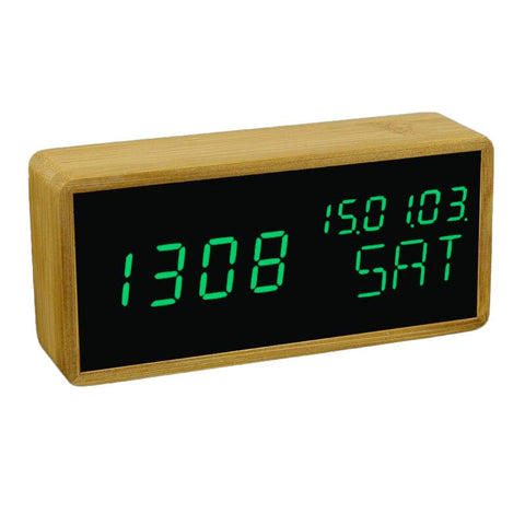 Prestige Led Design Wooden Alarm Clock