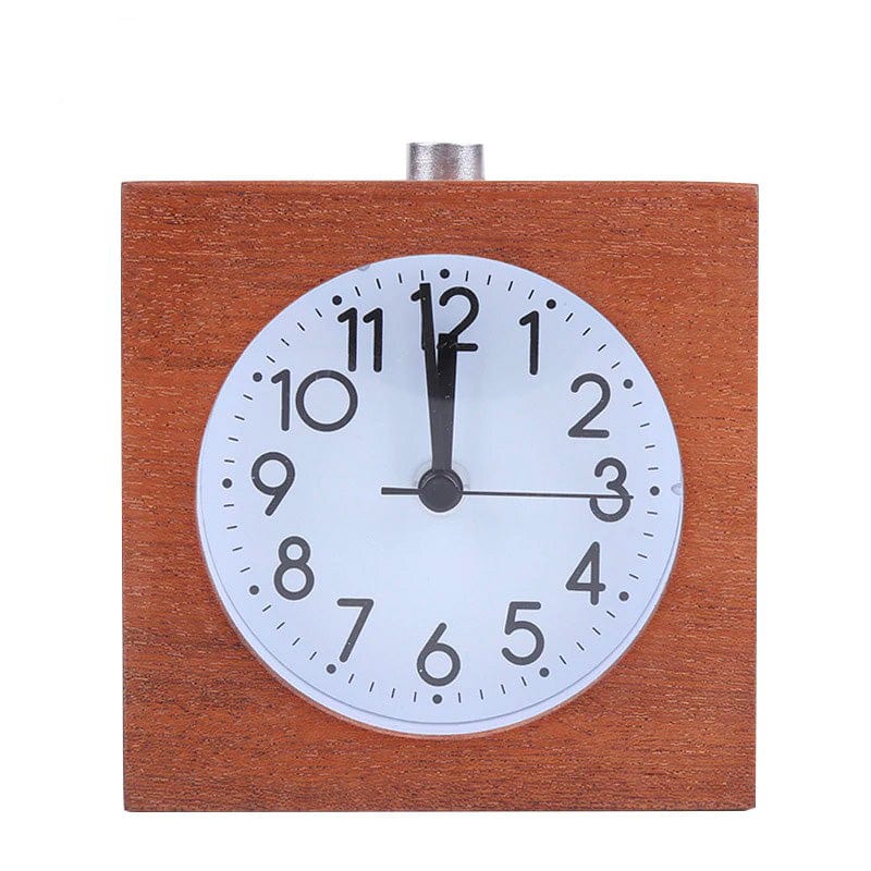 Square Wooden Alarm Clock - SQUARE