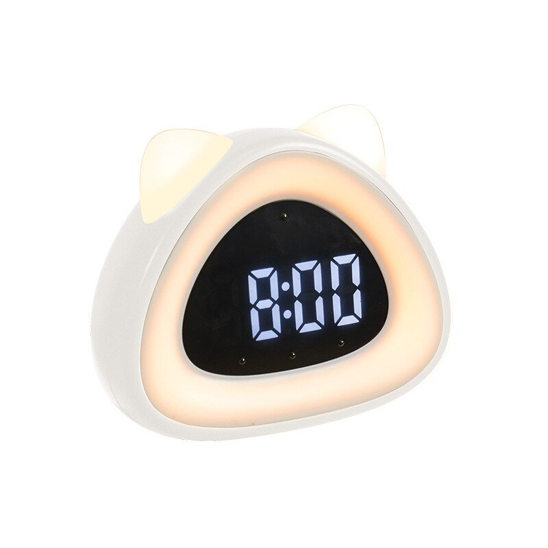 Reloj despertador de gato luminoso moderno