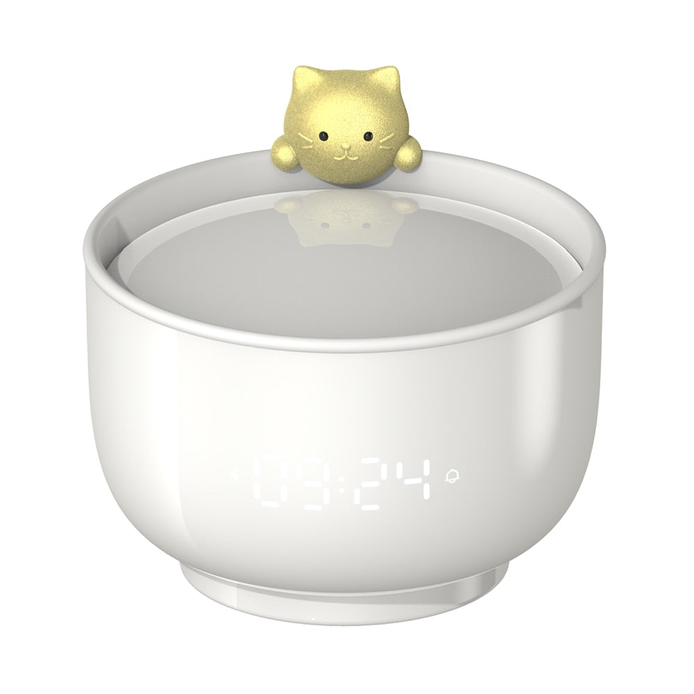 Alarm Clock Cat Mug Nightlight -Cookie Cat