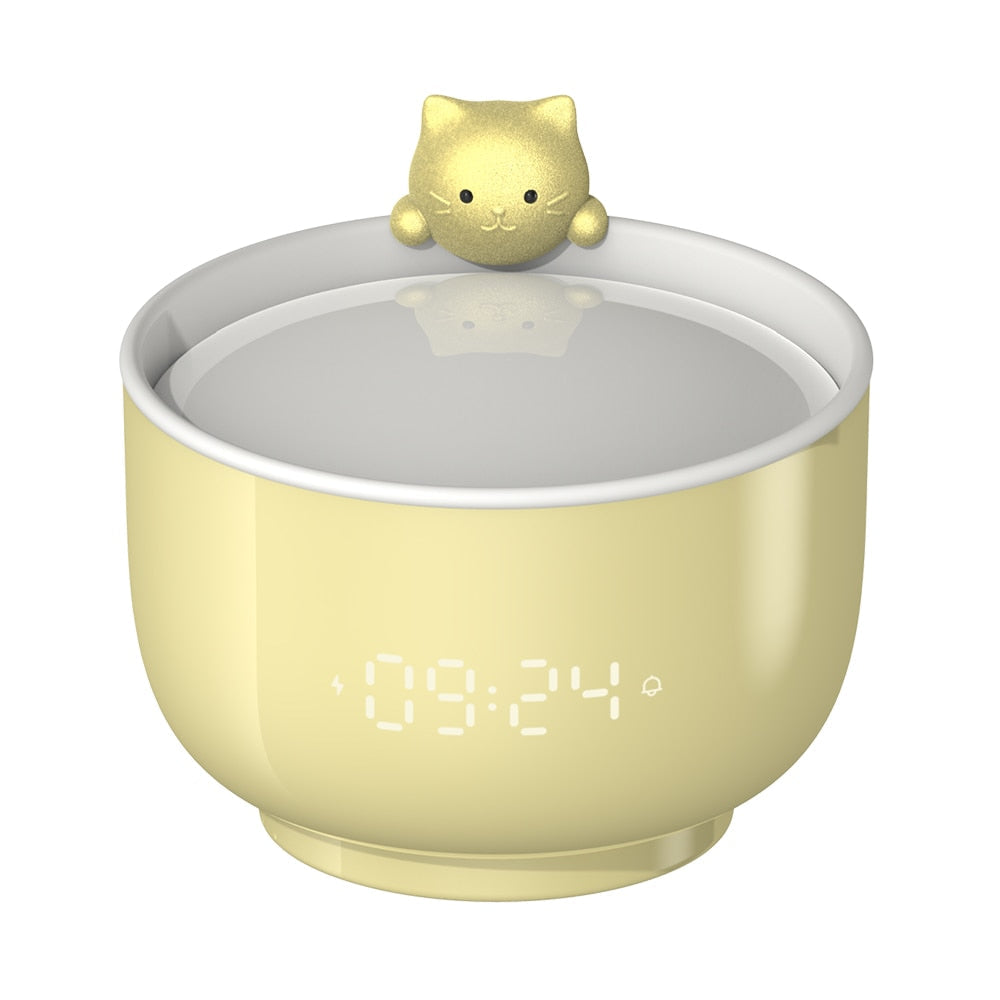 Alarm Clock Cat Mug Nightlight -Cookie Cat