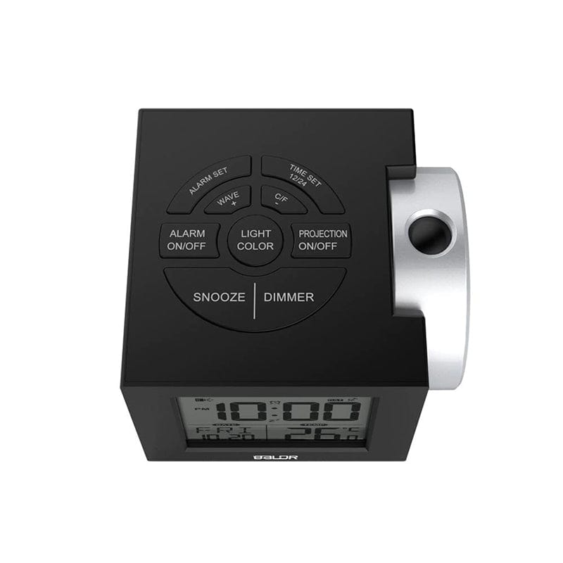 Reloj despertador con proyector LED cubo