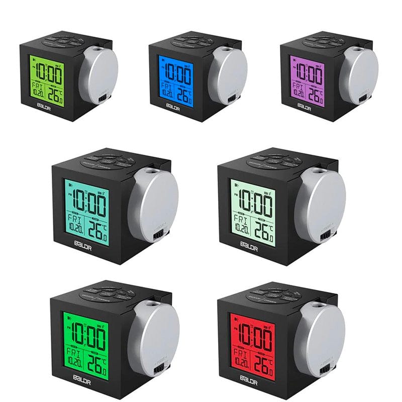 Cube Led Projector Alarm Clock