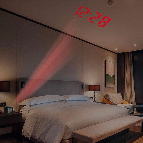 Cube Led Projector Alarm Clock