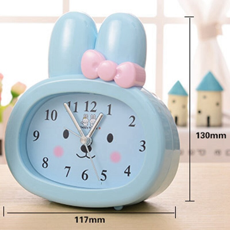 Reloj despertador educativo con forma de conejo y pajarita - Dimensiones 13x11,7 CM